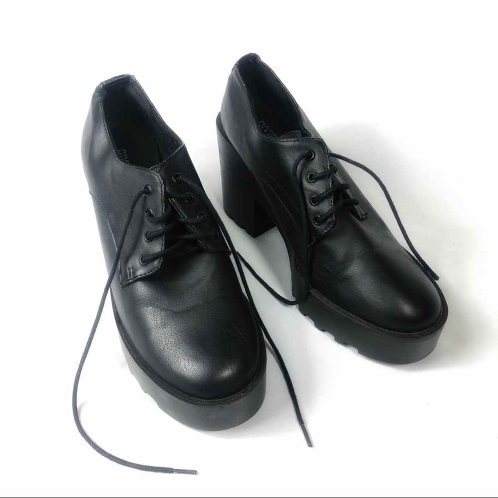 👞Vintage chunky H&M black platform shoes!